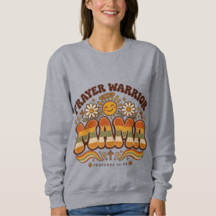 Sudadera para mujer cristiana Prayer Warrior Mama