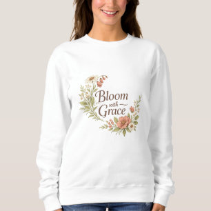 Sudadera para mujer de botánica vintage Bloom With
