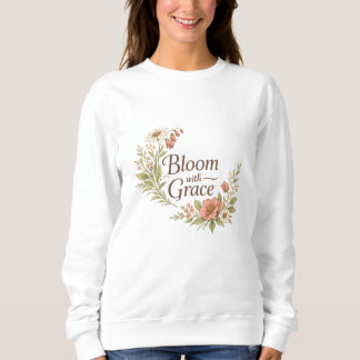 Sudadera para mujer de botánica vintage Bloom With