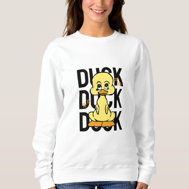 Sudadera para mujer de pato divertido (Anverso)