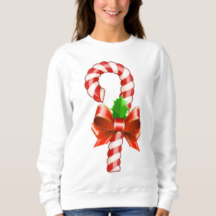 Sudadera para mujer del bastón de caramelo