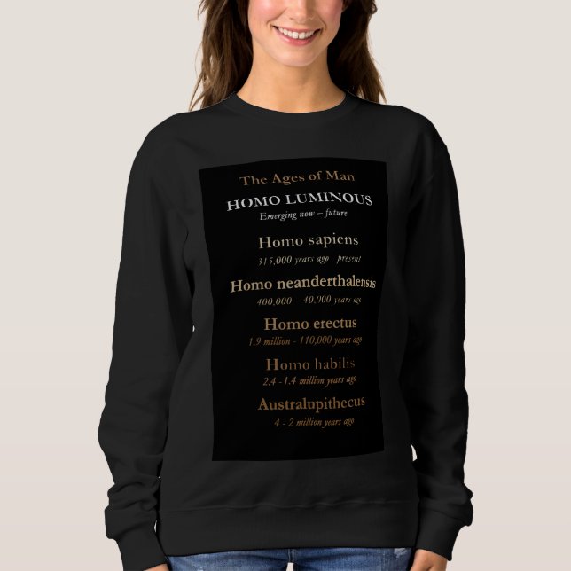 Sudadera para mujer Edades del hombre (Anverso)