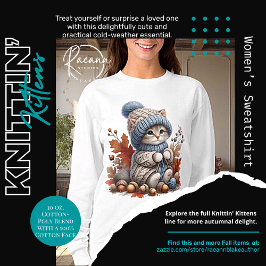 Sudadera para mujeres Adorable Knittin 'Kittens