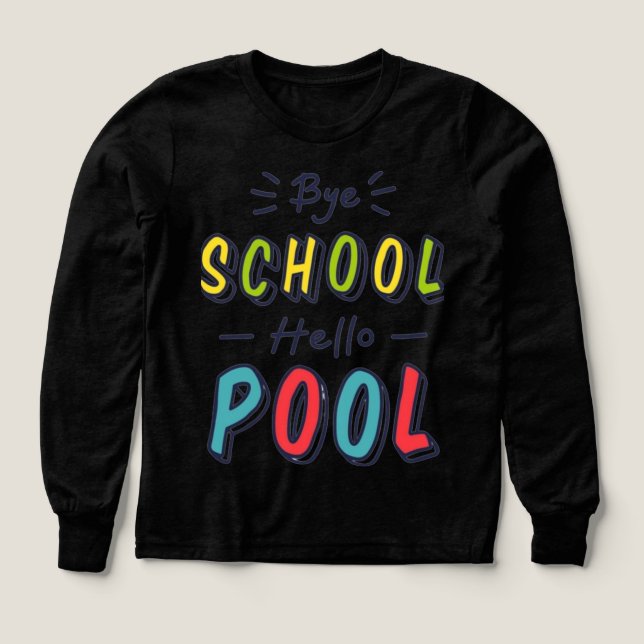 Sudadera para niñas con estilo de verano negro (Diseño frontal)