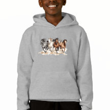 Sudadera para niños con caballos al galope