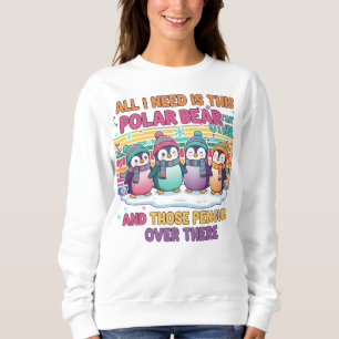 Sudadera para niños de oso polar y pingüinos