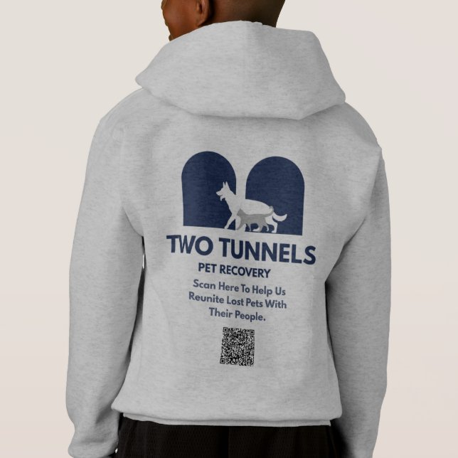 Sudadera para niños de Two Tunnels (Reverso)