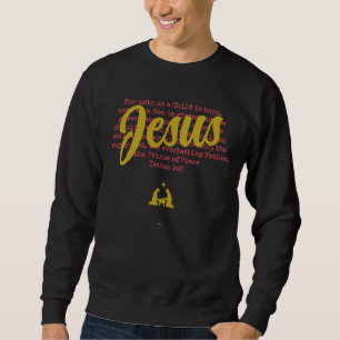 Sudadera PARA NOSOTROS JESÚS Navidad en Oro Blanco