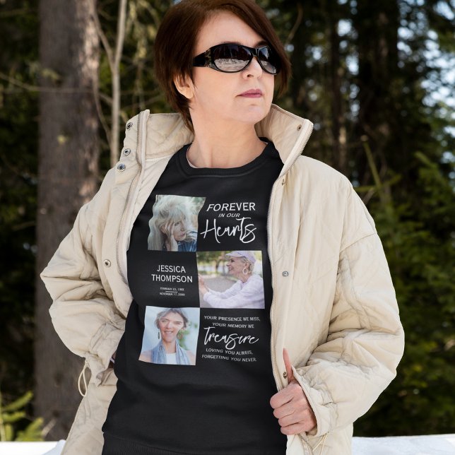 Sudadera Para siempre en nuestro corazón Funeral de Collage (Subido por el creador)