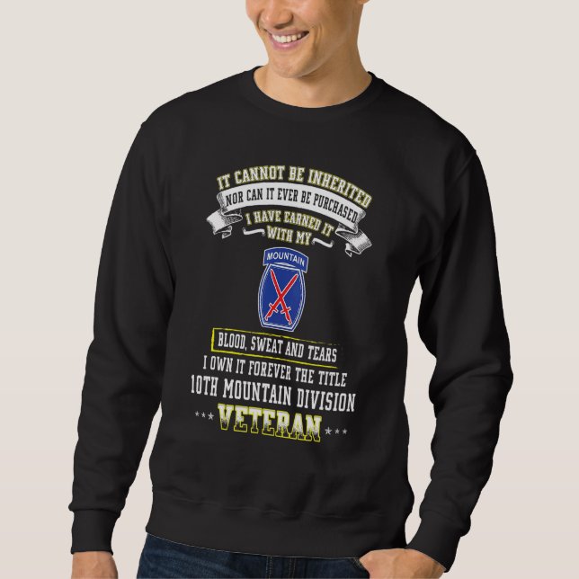 Sudadera Para siempre Título 10ª División de Montaña Vetera (Anverso)