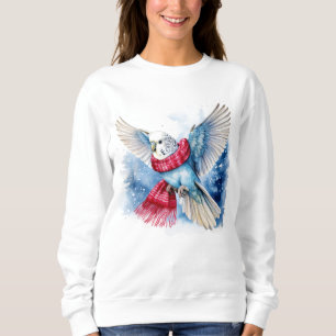 Sudadera Paracaídas azul volador en escarf invernal
