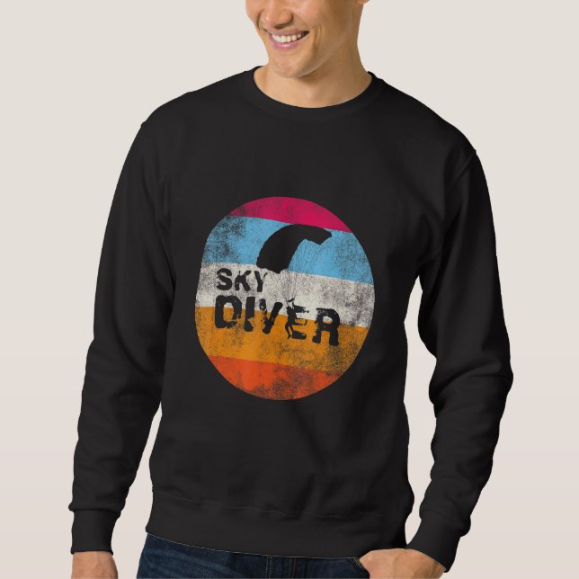 Sudadera Paracaídas Retro I Skydiver Tandem Jump Skydive (Anverso)