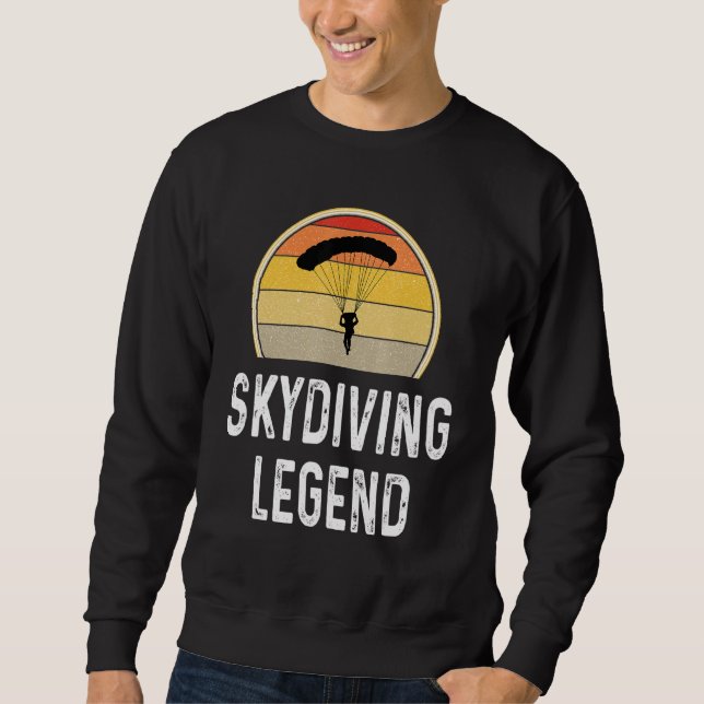 Sudadera Paracaídas Sunset Retro Skydiver Legend (Anverso)
