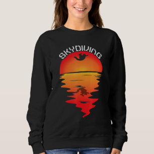Sudadera Paracaidismo Saltando Paracaidista Vintage Atardec