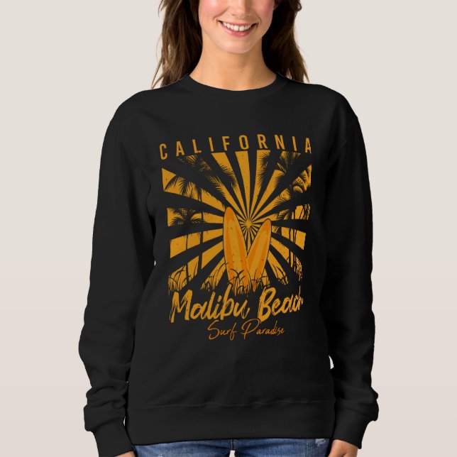 Sudadera Paraíso de Surf de California Malibu Beach (Anverso)