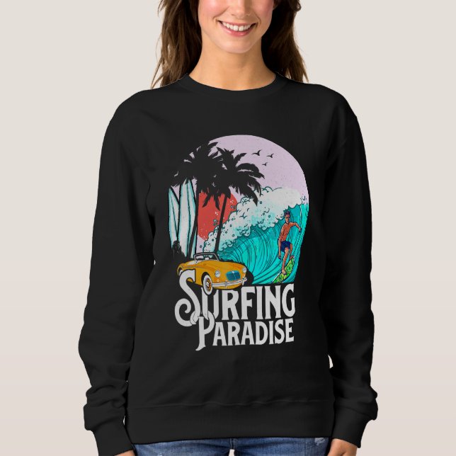 Sudadera Paraíso de surf de verano (Anverso)