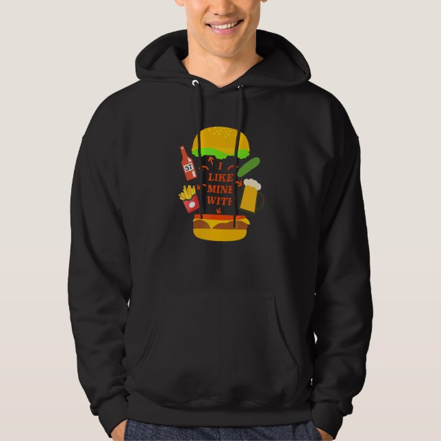 Sudadera Paraíso del Bufé de Hamburguesa con Queso  Concier (Anverso)