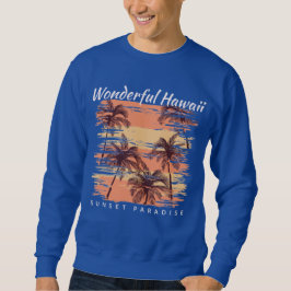 Sudadera Paraíso del surf Hawai maravilloso atardecer Paraí