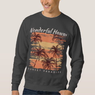 Sudadera Paraíso del Surf Increíble Atardecer de Hawái Para