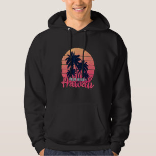 Sudadera Paraíso veraniego retro de surf en la playa de pal