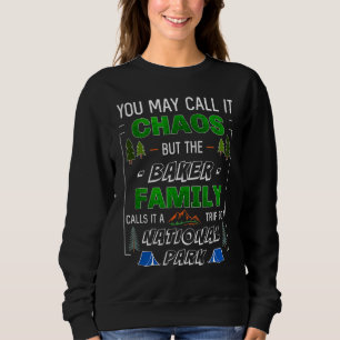Sudadera Paraje nacional de vacaciones de la familia Baker