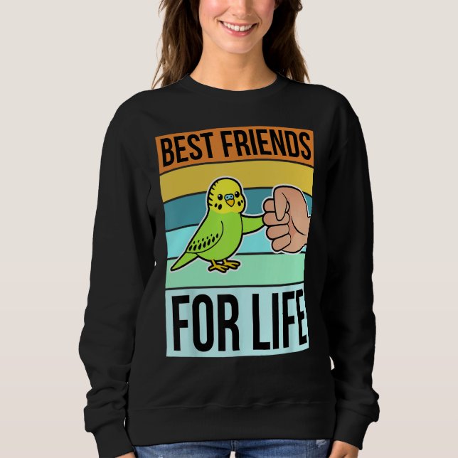 Sudadera Parakeet Tshirt Budgie Items Bird Budgerigar Parro (Anverso)