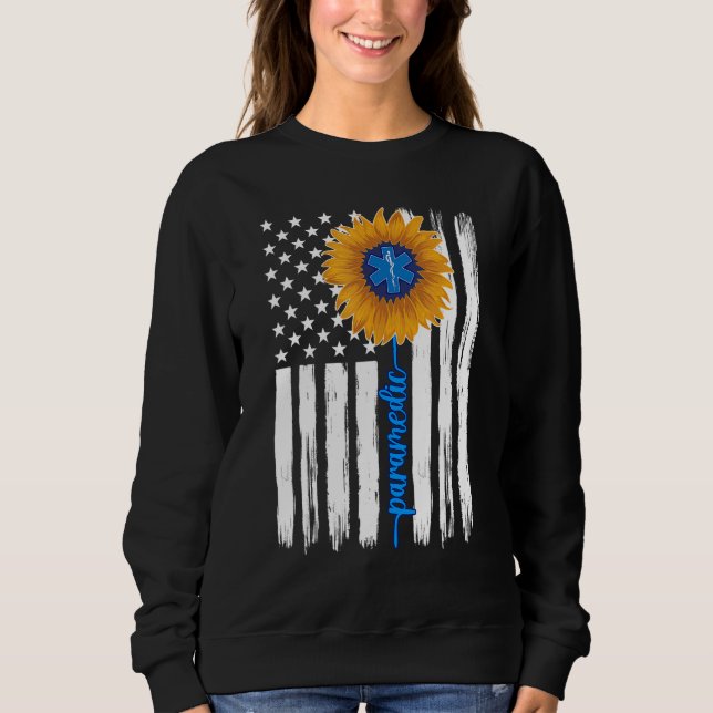 Sudadera Paramedic Sunflower US Flag Paramedic 1 (Anverso)