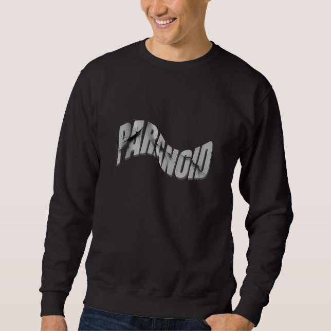 Sudadera Paranoico - Texto 3D roto (Anverso)