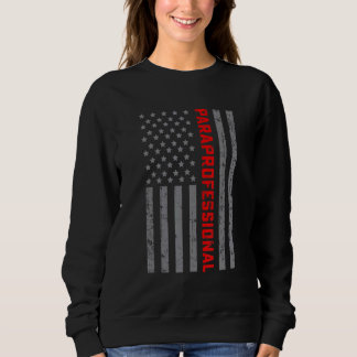 Sudadera Paraprofessional Vintage US Flag For Men Dad