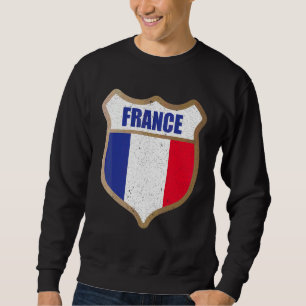Sudadera Parche de bandera de Francia para gente francesa y