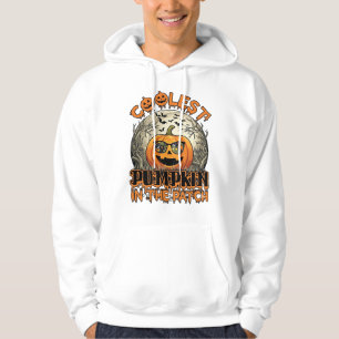 Sudadera Parche de Calabaza más Cool de Halloween Gafas de