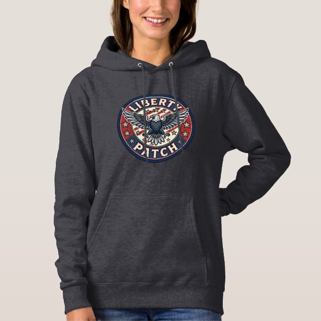 Sudadera Parche de Libertad Patriótico Bordado (Anverso)