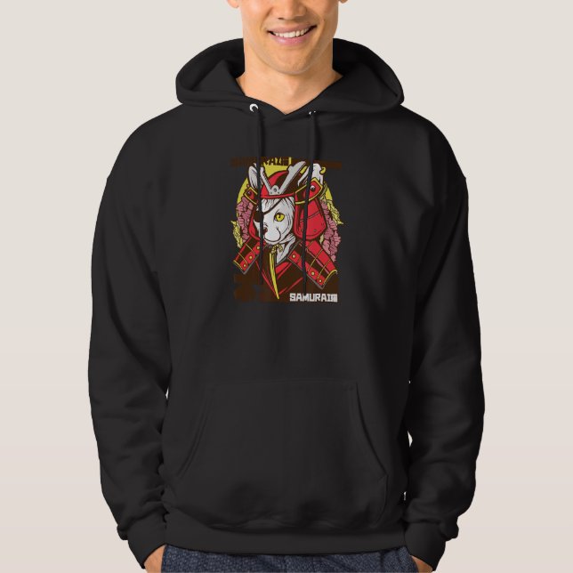 Sudadera Parche De Ojo De Gato Samurai Japonés En La Tradic (Anverso)