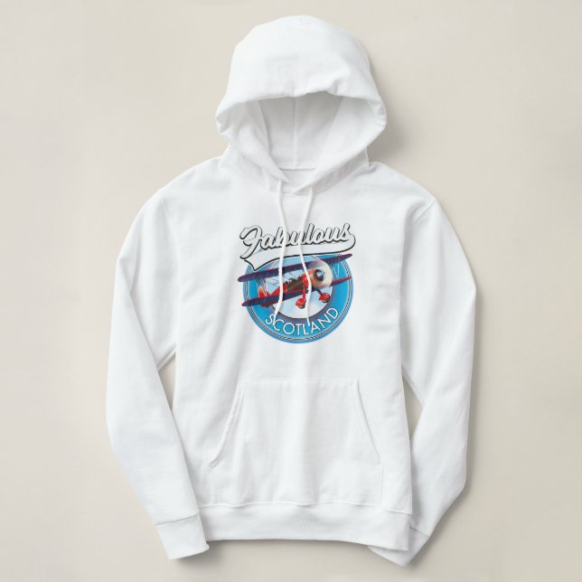 Sudadera Parche de viaje de estilo retro de Escocia fabulos (Diseño del anverso)