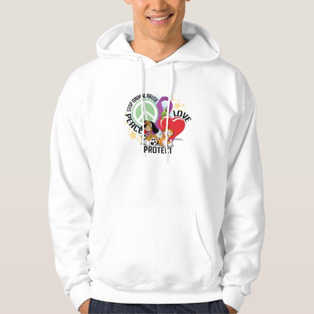 Sudadera Pare el abuso animal PLP (Anverso)