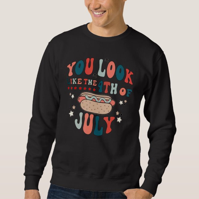 Sudadera Parece Que El 4 De Julio Un Perro Caliente Es Malo (Anverso)