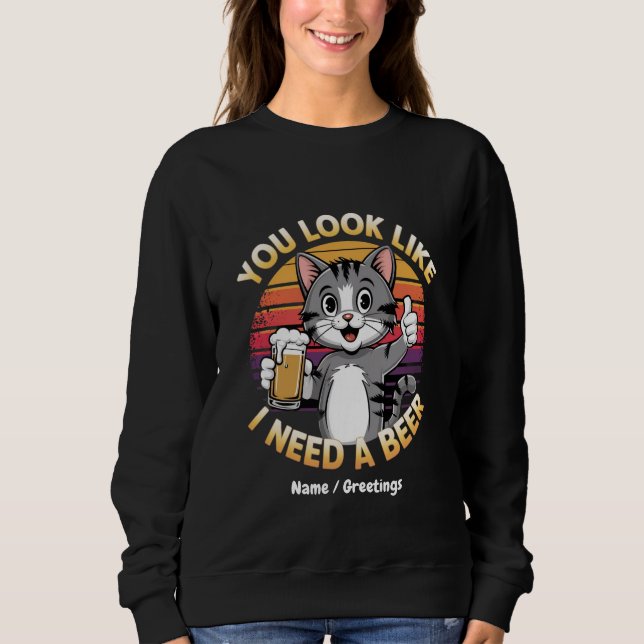 Sudadera Parece que necesito una cita de bebida divertida (Anverso)