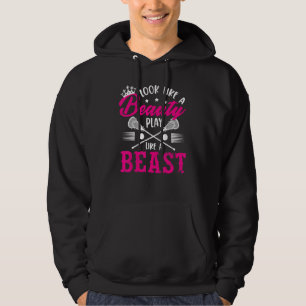 Sudadera Parece Una Belleza Jugando Como Un Lax Lacrosse De