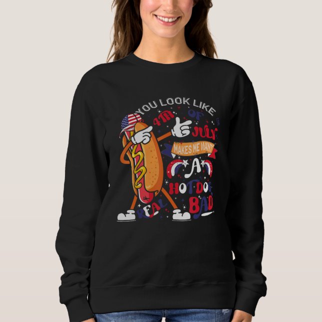 Sudadera Pareces el 4 de julio, me dan ganas de comer un ho (Anverso)