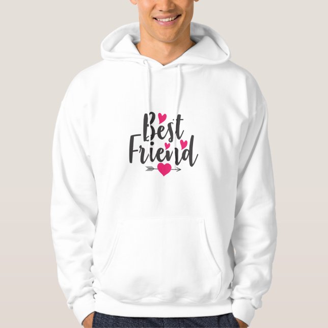 Sudadera Pareja Arte Corazón Mejor Amiga (Anverso)