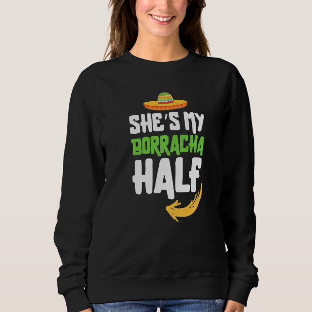 Sudadera Pareja coincidiendo con cinco de mayo ella es mi b (Anverso)