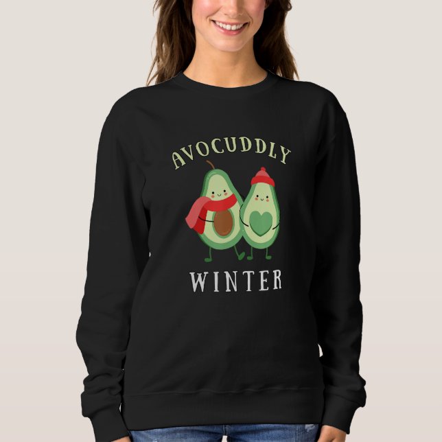 Sudadera Pareja De Aguacate De Invierno Avocudo Para Vegano (Anverso)