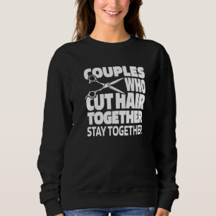Sudadera Pareja de barbería coiffeur estilo de peinado barb