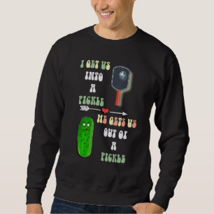 Sudadera Pareja de chistes de pickleball pun pickle