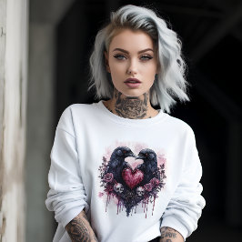 Sudadera Pareja de cuervo gótico