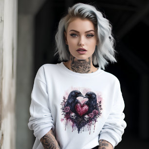 Sudadera Pareja de cuervo gótico