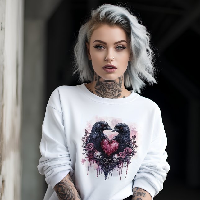 Sudadera Pareja de cuervo gótico (Subido por el creador)