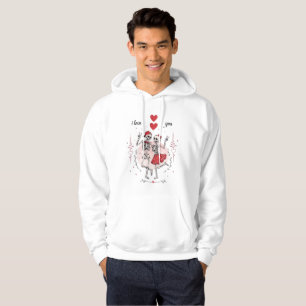 Sudadera Pareja de esqueletos divertidos enamorados
