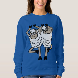Sudadera Pareja de ovejas molestan perturbadas postura de á