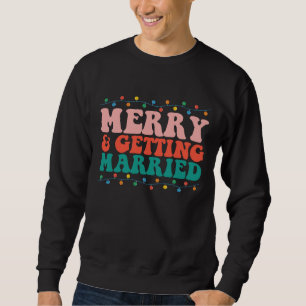 Sudadera Pareja Divertida De Navidad Casándose Alegre